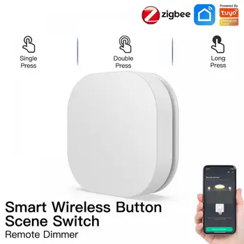 Tuya ZigBee Smart Button Switch Беспроводной Пульт дистанционного Управления С Одним Ключевым Управлением Кнопка Переключения Сцены Контроллер С Несколькими сценами Smart Switch