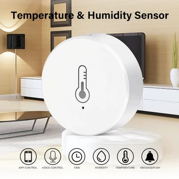 Tuya Smart Life Zigbee, датчик температуры и влажности, дисплей термометра, Умный дом с Alexa, Google Home Assistant