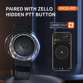 Беспроводная Bluetooth PTT Кнопка управления рацией Walkie Talkie для телефона IOS Android Контроллер ремешка для беспроводного микрофона ZELLO Динамик