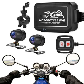 Видеорегистратор для вождения мотоцикла Спортивная Камера записи 150 Градусов Широкоугольная Мотоциклетная Камера Ночного Видения с двойным Разрешением 1080P спереди и сзади