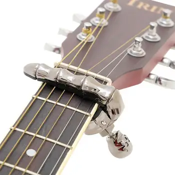 Гитара с пальцами в виде черепа, Капо для акустической электрогитары, Гавайская гитара, аксессуары для гитары, запчасти, Ra Классный дизайн