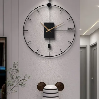 Минималистичные бесшумные настенные часы для гостиной, элегантные стильные уникальные настенные часы европейской роскоши Relogio De Parede для украшения стен