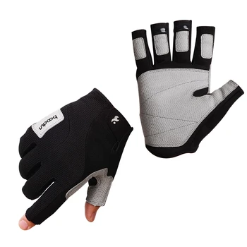 Профессиональные перчатки для скалолазания, износостойкие перчатки для отталкивания стен на половину пальца, противоскользящие для альпиниста