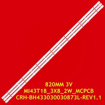 Светодиодная лента подсветки для L43M5-AD AZ AU CRH-BH433030030873L-REV1.1 MI43T18-3X8-2W-MCPCB