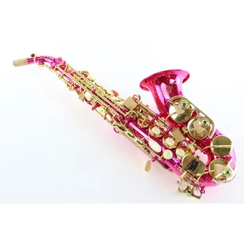 Инструмент MSS-310N Си-бемоль изгиб дискантный саксофон поверхность розовая