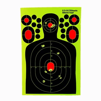 5 шт./компл. 9,5-дюймовые Наклейки для Мишеней для стрельбы по телу, Клейкая Реактивность, Связующие для Оружия, Тренировочные Принадлежности для Охоты, бумага для стрельбы по мишеням