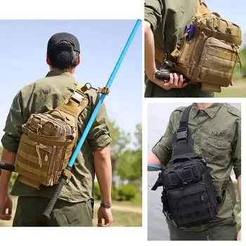 Военный Тактический рюкзак на плечо, Водонепроницаемые военные сумки-слинги Molle для мужчин, Кемпинг, Туризм, Охота, спортивные Армейские рюкзаки