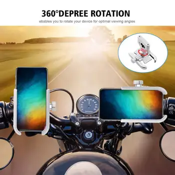 Прочный держатель мобильного телефона для мотоцикла, поворотная подставка из алюминиевого сплава для ручки мотоцикла, Аксессуары для мотоциклов, товары