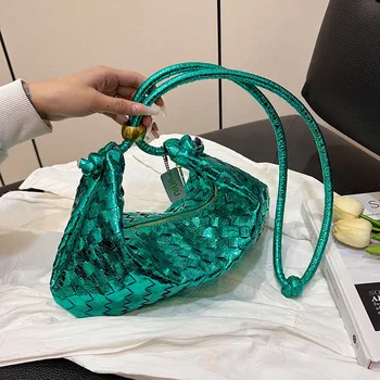 Популярная тканая женская Высококачественная сумка для пельменей во французском стиле Большой емкости для пригородных поездок, модная сумка для меньшинств, модная сумка для клецек