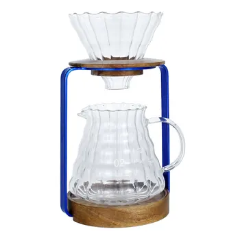 Подставка для капельницы для кофе, набор для приготовления кофе со стеклянным горшком, металлическая подставка, кофейные аксессуары для дома, путешествий на открытом воздухе