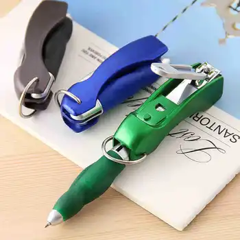 12 шт./лот, модель кусачек для ногтей, многофункциональная складная шариковая ручка/Креативные канцелярские принадлежности/Офисный поставщик